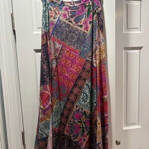 NATURAL LIFE Colorful Floral A-Line Skirt